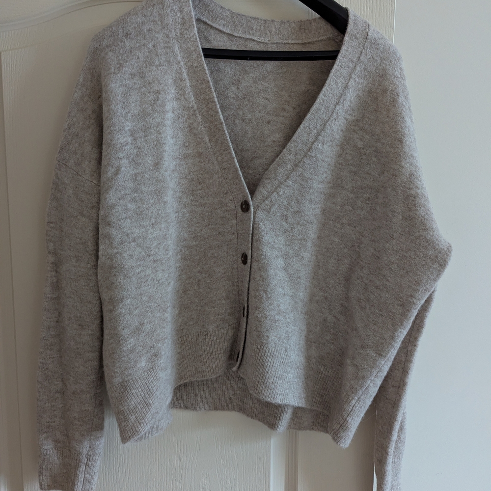 Lululemon Wool Blend Button Up Cardigan - Beige